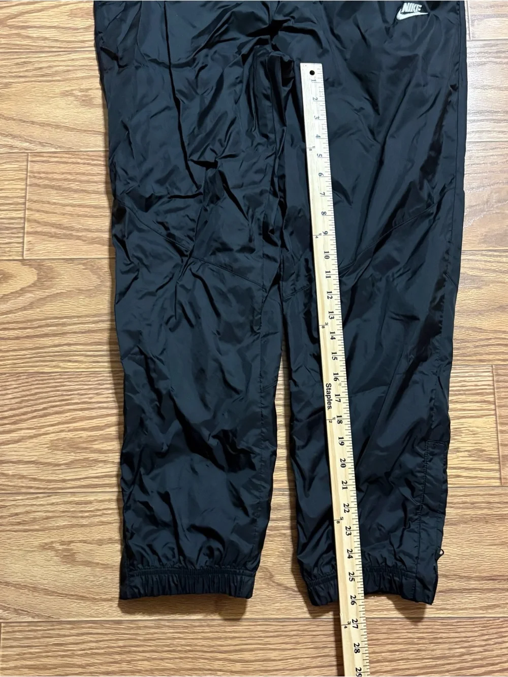 Vintage Nike Black Nylon Track Pants Joggers Running XL
